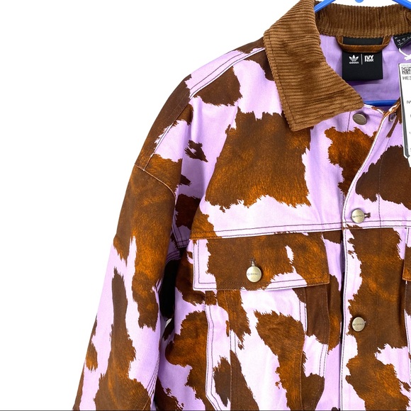 Cow Print Denim Jacket 